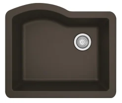 Karran 24" Undermount Quartz Composite Kitchen Sink, Brown, QU-671-BR