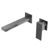 Karran Alberton 1.5 GPM Single Lever Handle Lead-free Brass ADA Bathroom Faucet, Wall Mounted, Stainless Steel, KBF620SS