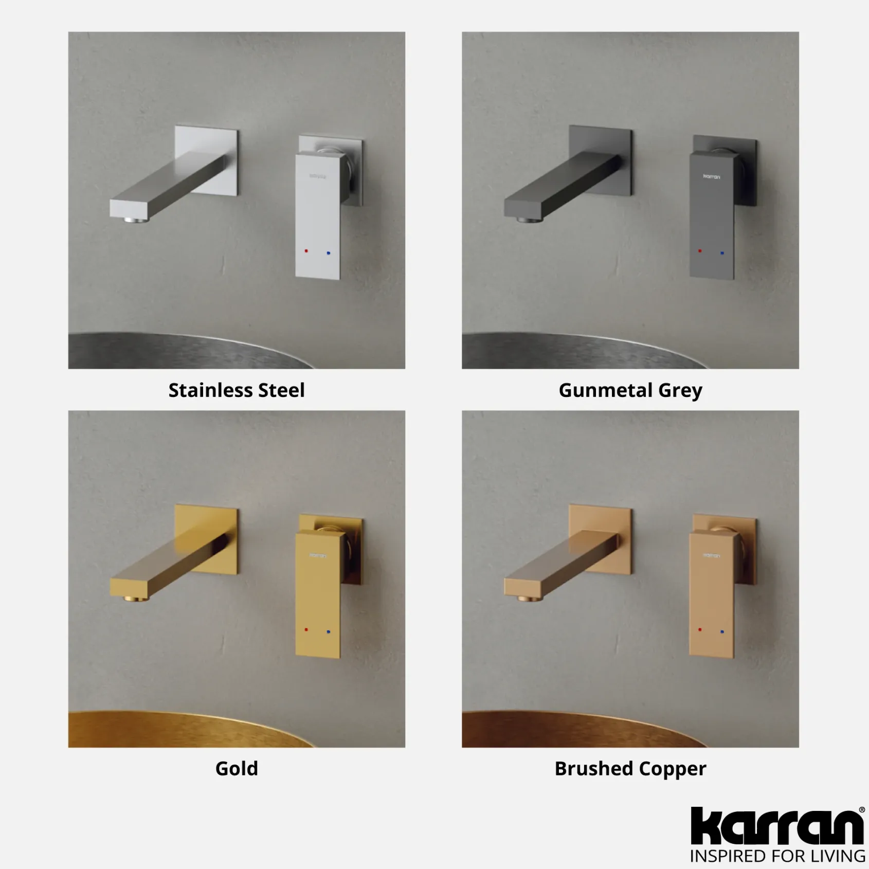 Karran Alberton 1.5 GPM Single Lever Handle Lead-free Brass ADA Bathroom Faucet, Wall Mounted, Brushed Copper, KBF620BC