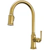 Karran Auburn 1.8 GPM Single Lever Handle Lead-free Brass ADA Kitchen Faucet, Pull-Down Kitchen, Brushed Gold, KKF310BG