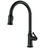 Karran Auburn 1.8 GPM Single Lever Handle Lead-free Brass ADA Kitchen Faucet, Pull-Down Kitchen, Matte Black, KKF310MB