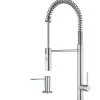 Karran Bluffton 1.8 GPM Single Lever Handle Lead-free Brass ADA Kitchen Faucet, Pull-Down Kitchen, Stainless Steel, KKF220SD35SS