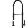 Karran Bluffton 1.8 GPM Single Lever Handle Lead-free Brass ADA Kitchen Faucet, Pull-Down Kitchen, Matte Black, KKF220SD35MB