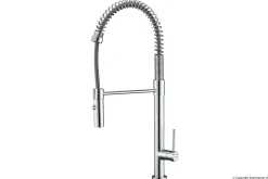 Karran Bluffton Single Lever Handle Lead-free Brass ADA Kitchen Faucet, Pull Down, Chrome, KKF220C