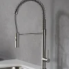 Karran Bluffton Single Lever Handle Lead-free Brass ADA Kitchen Faucet, Pull Down, Stainless Steel, KKF220SS