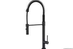 Karran Bluffton Single Lever Handle Lead-free Brass ADA Kitchen Faucet, Pull Down, Matte Black, KKF220MB