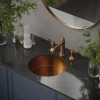 Karran Cinox 15.75" x 15.75" Round Undermount Stainless Steel Bathroom Sink, Brushed Copper, 16 Gauge, CCU100BC