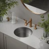 Karran Cinox 15.75" x 15.75" Round Undermount Stainless Steel Bathroom Sink, 16 Gauge, CCU100SS