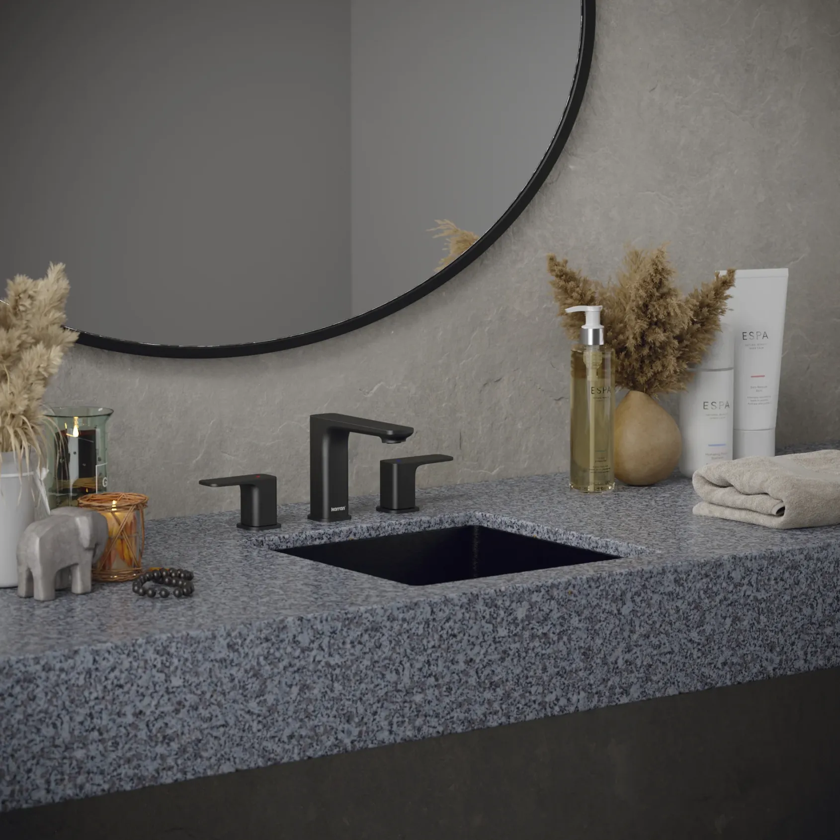 Karran Cinox 15.75" x 15.75" Square Undermount Stainless Steel Bathroom Sink, Gunmetal Grey, 16 Gauge, CCU500GG