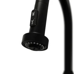 Karran Dockton 1.8 GPM Single Lever Handle Lead-free Brass ADA Kitchen Faucet, Pull-Down Kitchen, Matte Black, KKF250MB