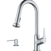 Karran Dockton 1.8 GPM Single Lever Handle Lead-free Brass ADA Kitchen Faucet, Pull-Down Kitchen, Stainless Steel, KKF250SD25SS