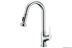 Karran Dockton Single Lever Handle Lead-free Brass ADA Kitchen Faucet, Pull Down, Chrome, KKF250C