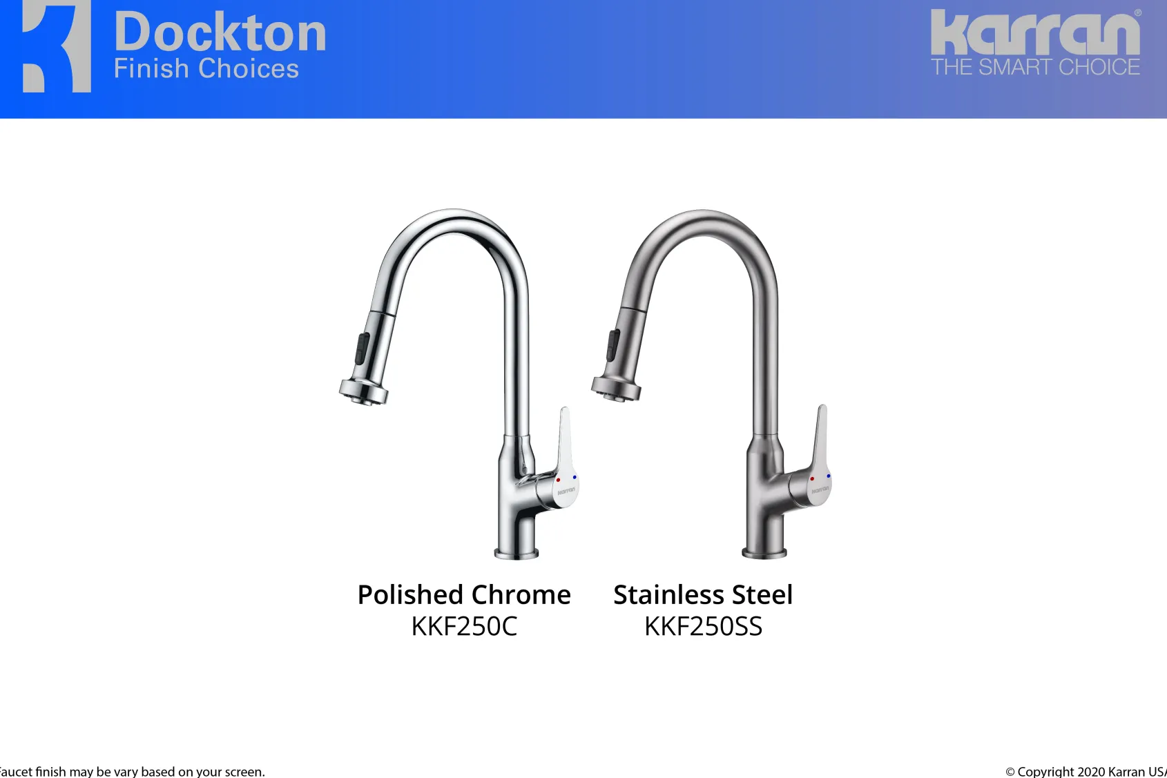 Karran Dockton Single Lever Handle Lead-free Brass ADA Kitchen Faucet, Pull Down, Chrome, KKF250C