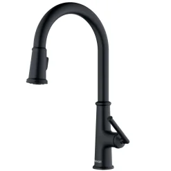 Karran Elwood 1.8 GPM Single Lever Handle Lead-free Brass ADA Kitchen Faucet, Pull-Down Kitchen, Matte Black, KKF330MB