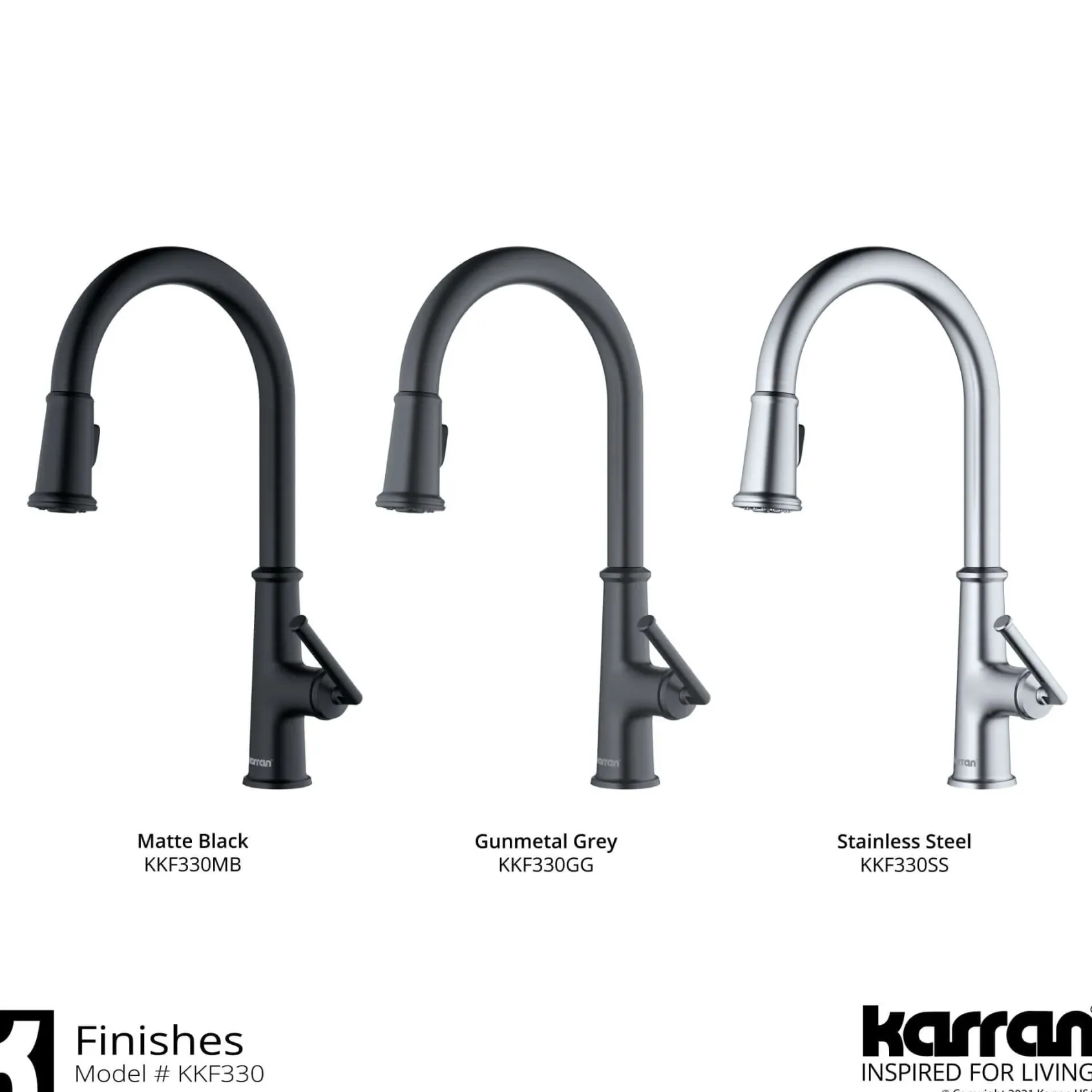 Karran Elwood 1.8 GPM Single Lever Handle Lead-free Brass ADA Kitchen Faucet, Pull-Down Kitchen, Matte Black, KKF330MB