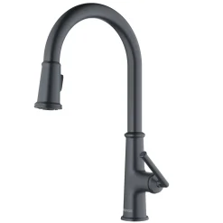 Karran Elwood 1.8 GPM Single Lever Handle Lead-free Brass ADA Kitchen Faucet, Pull-Down Kitchen, Gunmetal Grey, KKF330GG
