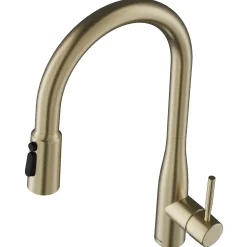 Karran Faraday 1.8 GPM Single Lever Lead-free Brass ADA Kitchen Faucet, Pull-Down, Spot-Free Champagne Bronze, KKF750SFCB