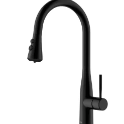 Karran Faraday 1.8 GPM Single Lever Lead-free Brass ADA Kitchen Faucet, Pull-Down, Matte Black, KKF750MB
