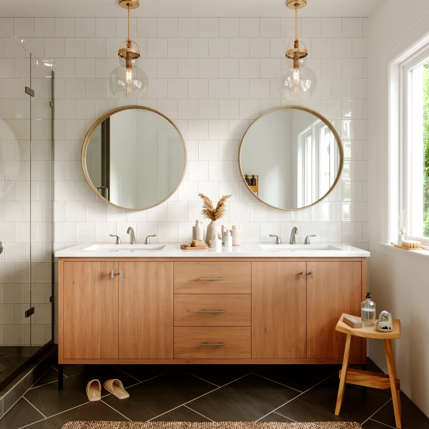 Karran Fulham 1.2 GPM Double Lever Handle Lead-free Brass ADA Bathroom Faucet, Widespread, Stainless Steel, KBF450SS