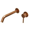 Karran Grantham 1.5 GPM Single Lever Handle Lead-free Brass ADA Bathroom Faucet, Wall Mounted, Brushed Copper, KBF610BC