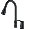Karran Hillwood 1.8 GPM Single Lever Handle Lead-free Brass ADA Kitchen Faucet, Pull-Down Kitchen, Matte Black, KKF260MB