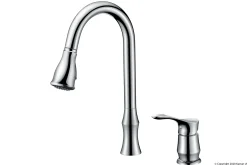 Karran Hillwood Single Lever Handle Lead-free Brass ADA Kitchen Faucet, Pull Down, Chrome, KKF260C