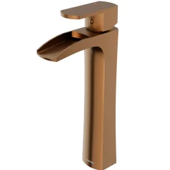 Karran Kassel 1.2 GPM Single Lever Handle Lead-free Brass ADA Bathroom Faucet, Vessel, Brushed Copper, KBF442BC