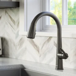 Karran Kentland 1.8 GPM Single Lever Handle Lead-free Brass ADA Kitchen Faucet, Pull-Down Kitchen, Gunmetal Grey, KKF320GG