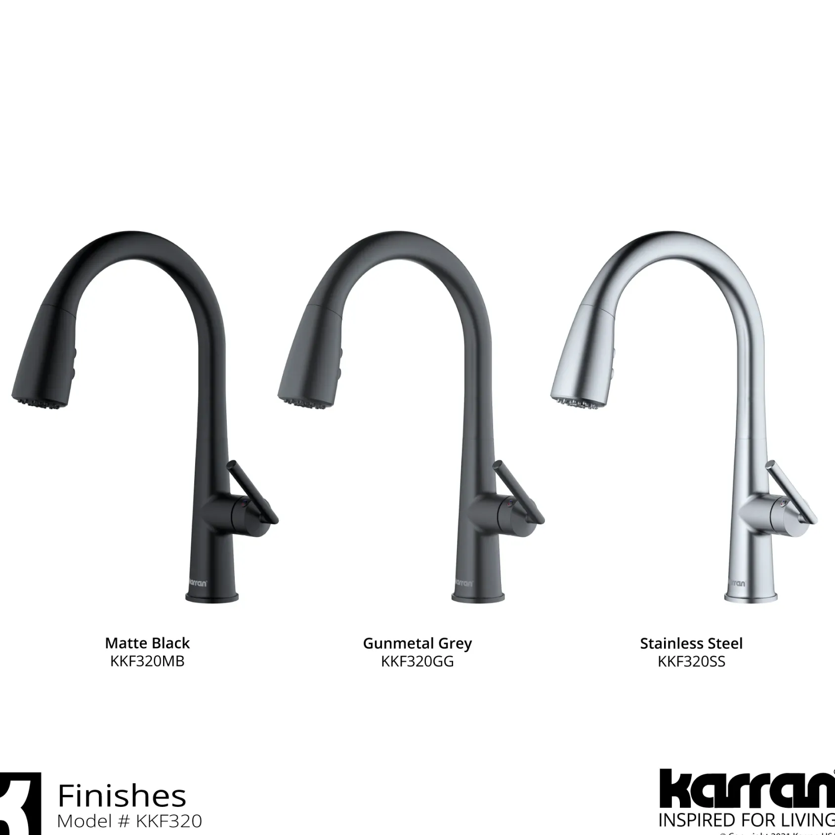 Karran Kentland 1.8 GPM Single Lever Handle Lead-free Brass ADA Kitchen Faucet, Pull-Down Kitchen, Gunmetal Grey, KKF320GG