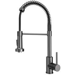 Karran Loxton 1.8 GPM Single Lever Handle Lead-free Brass ADA Touchless Kitchen Faucet, Pull-Down, Gunmetal Grey, KKF228GG
