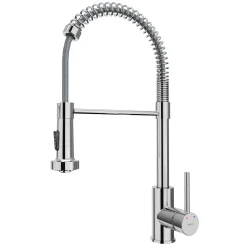 Karran Loxton 1.8 GPM Single Lever Handle Lead-free Brass ADA Touchless Kitchen Faucet, Pull-Down, Chrome, KKF228C