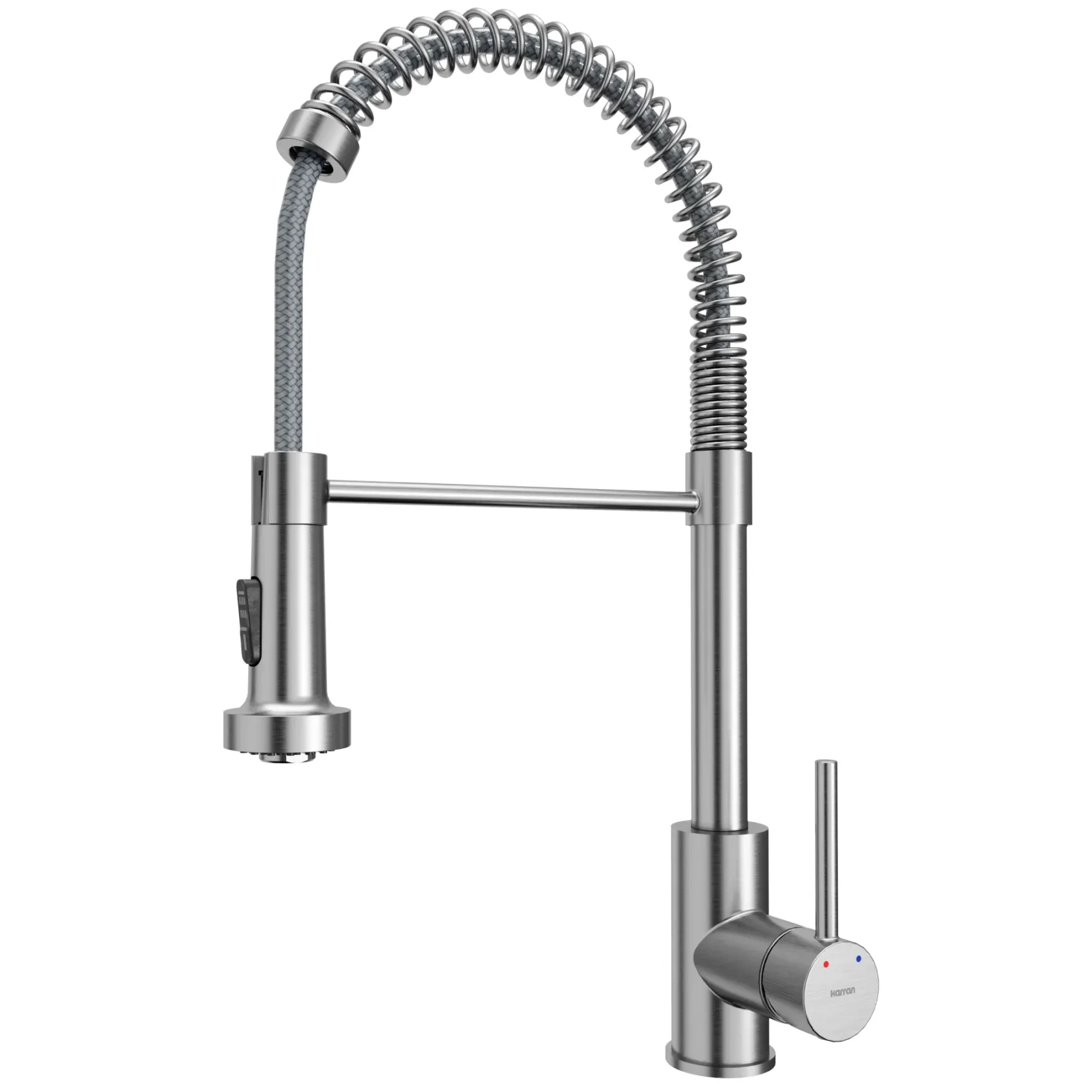 Karran Loxton 1.8 GPM Single Lever Handle Lead-free Brass ADA Touchless Kitchen Faucet, Pull-Down, Stainless Steel, KKF228SS