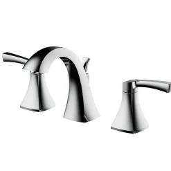 Karran Randburg 1.2 GPM Double Lever Handle Lead-free Brass ADA Bathroom Faucet, Widespread, Chrome, KBF524C