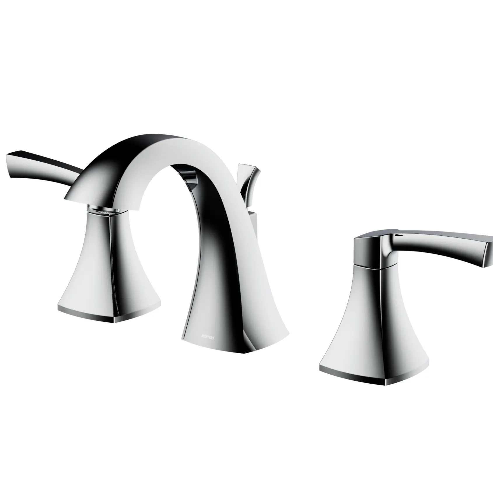 Karran Randburg 1.2 GPM Double Lever Handle Lead-free Brass ADA Bathroom Faucet, Widespread, Chrome, KBF524C