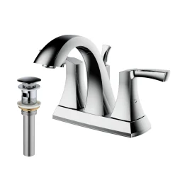 Karran Randburg 1.2 GPM Double Lever Handle Lead-free Brass ADA Bathroom Faucet, Centerset, Chrome, KBF526C