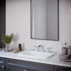 Karran Randburg 1.2 GPM Double Lever Handle Lead-free Brass ADA Bathroom Faucet, Widespread, Stainless Steel, KBF524SS