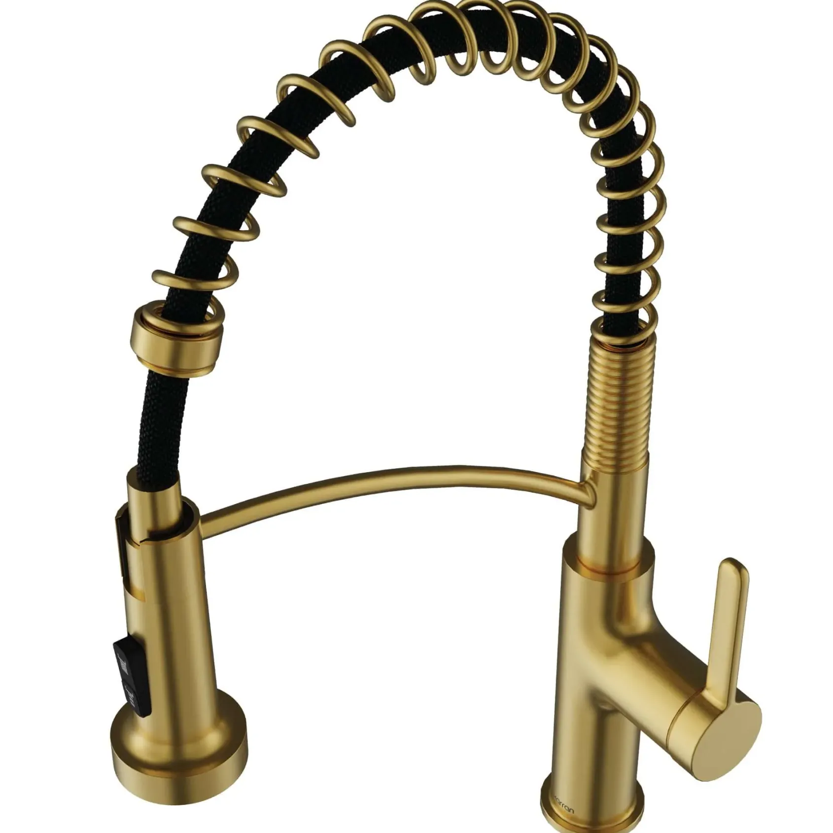 Karran Scottsdale 1.8 GPM Single Lever Lead-free Brass ADA Kitchen Faucet, Pull-Down, Spot-Free Brushed Gold, KKF740SFBG