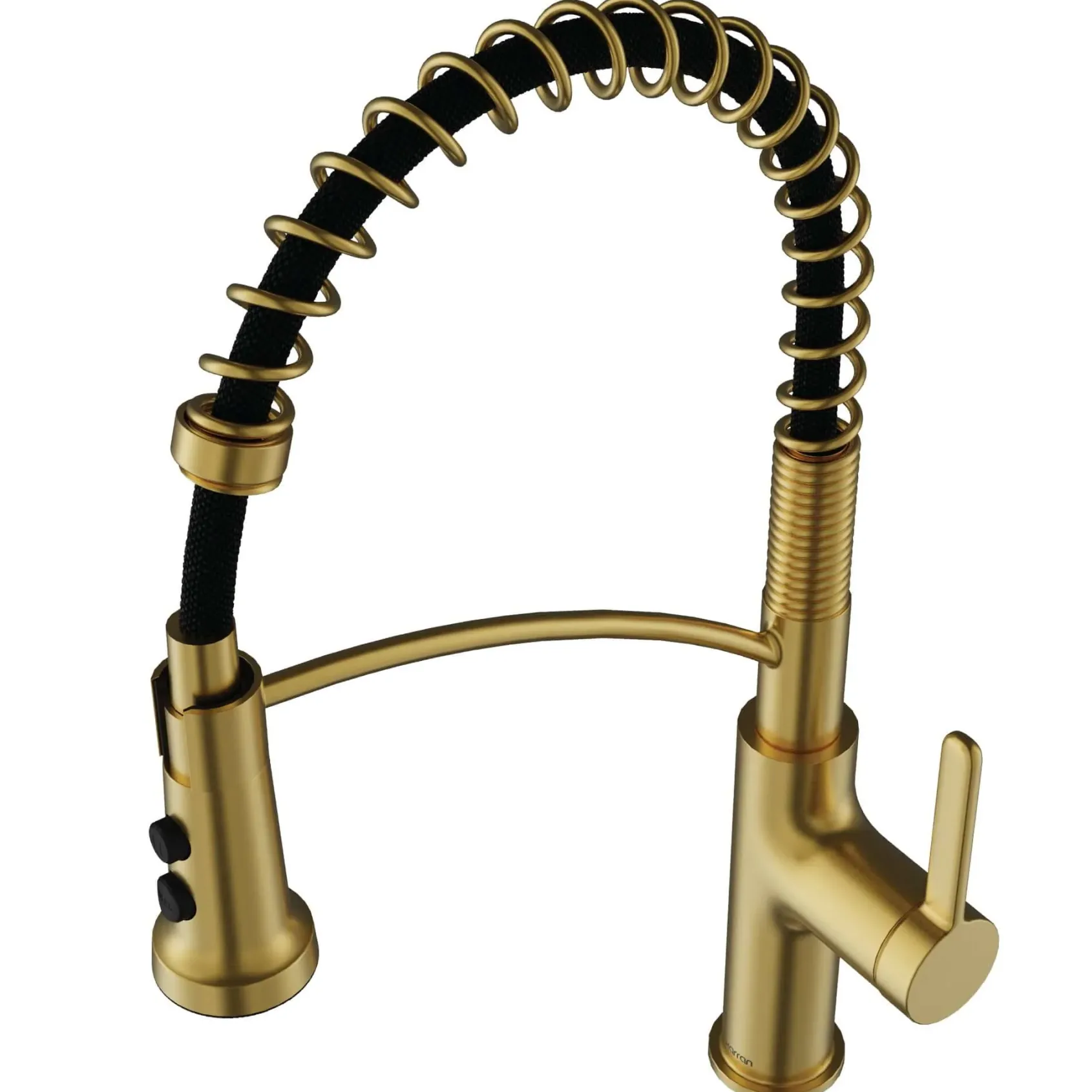 Karran Scottsdale 1.8 GPM Single Lever Lead-free Brass ADA Kitchen Faucet, Pull-Down, Spot-Free Brushed Gold, KKF740SFBG