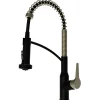 Karran Scottsdale 1.8 GPM Single Lever Handle Lead-free Brass ADA Kitchen Faucet, Pull-Down, Matte Black & Spot-Free Champagne Bronze, KKF210MBSFCB