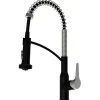 Karran Scottsdale 1.8 GPM Single Lever Handle Lead-free Brass ADA Kitchen Faucet, Pull-Down, Matte Black & Spot-Free Stainless Steel, KKF210MBSFSS