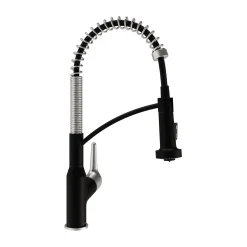 Karran Scottsdale 1.8 GPM Single Lever Handle Lead-free Brass ADA Kitchen Faucet, Pull-Down, Matte Black & Spot-Free Stainless Steel, KKF210MBSFSS