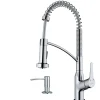 Karran Scottsdale 1.8 GPM Single Lever Handle Lead-free Brass ADA Kitchen Faucet, Pull-Down Kitchen, Chrome, KKF210SD35C