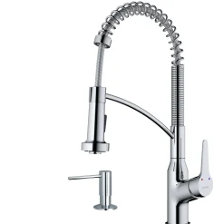 Karran Scottsdale 1.8 GPM Single Lever Handle Lead-free Brass ADA Kitchen Faucet, Pull-Down Kitchen, Chrome, KKF210SD35C