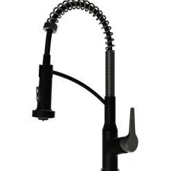 Karran Scottsdale 1.8 GPM Single Lever Handle Lead-free Brass ADA Kitchen Faucet, Pull-Down, Matte Black & Spot-Free Gunmetal Grey, KKF210MBSFGG