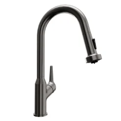 Karran Scottsdale 1.8 GPM Single Lever Handle Lead-free Brass ADA Kitchen Faucet, Pull-Down, Spot-Free Gunmetal Grey, KKF250SFGG