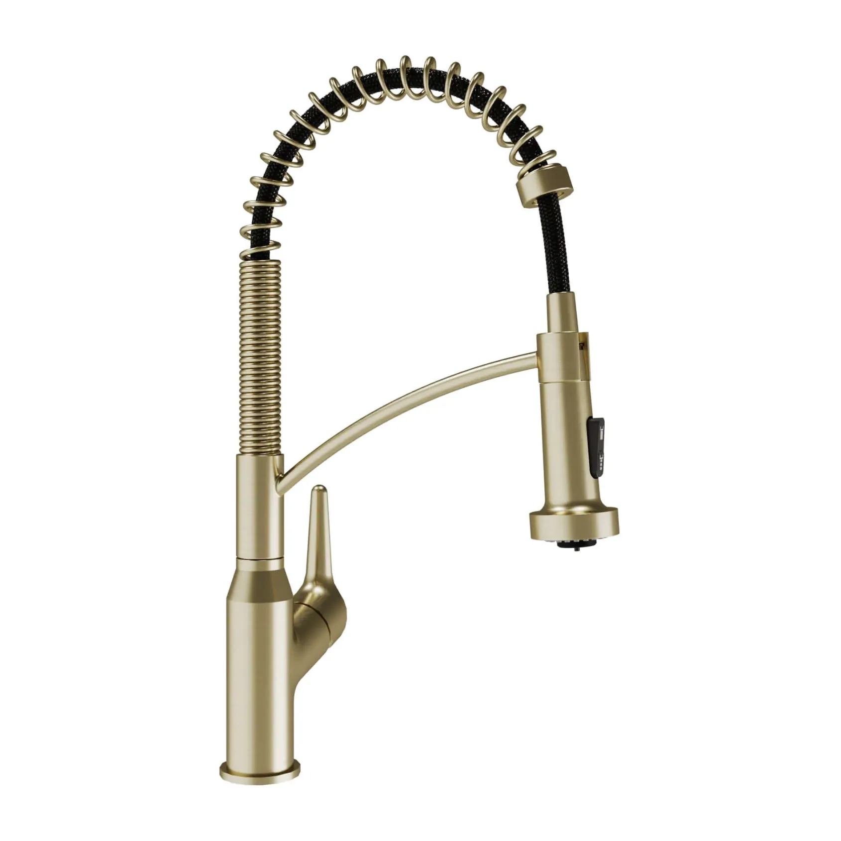 Karran Scottsdale 1.8 GPM Single Lever Handle Lead-free Brass ADA Kitchen Faucet, Pull-Down, Spot-Free Brushed Gold, KKF210SFBG
