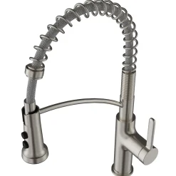 Karran Scottsdale 1.8 GPM Single Lever Lead-free Brass ADA Kitchen Faucet, Pull-Down, Spot Free Stainless Steel, KKF740SFSS