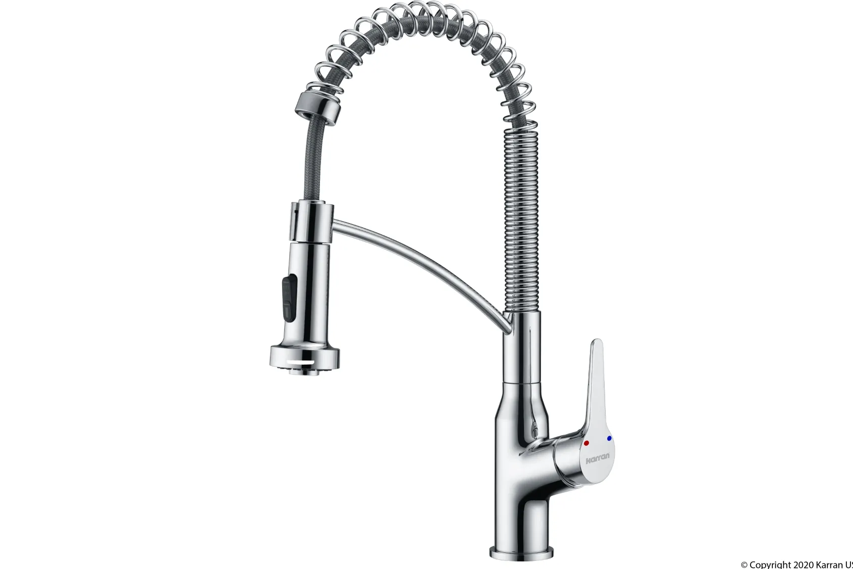 Karran Scottsdale Single Lever Handle Lead-free Brass ADA Kitchen Faucet, Pull Down, Chrome, KKF210C