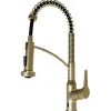 Karran Scottsdale Touchless Pull-Down Kitchen Faucet, Spot-Free Brushed Gold, Brass, KKF215SFBG
