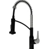 Karran Scottsdale Touchless Pull-Down Kitchen Faucet, Matte Black & Stainless Steel, Brass, KKF215MBSFSS